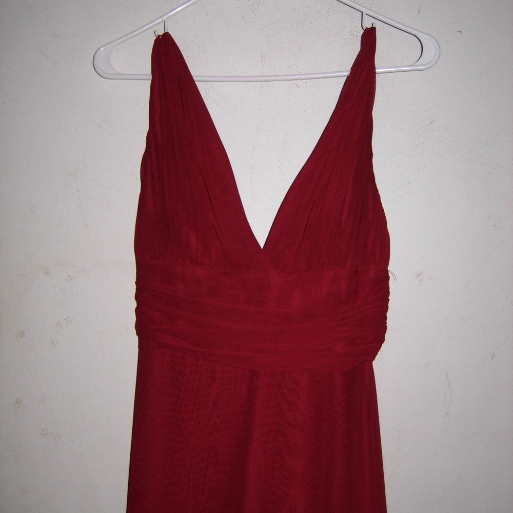 Noir By Lazaro Wine Red Party Dress 6